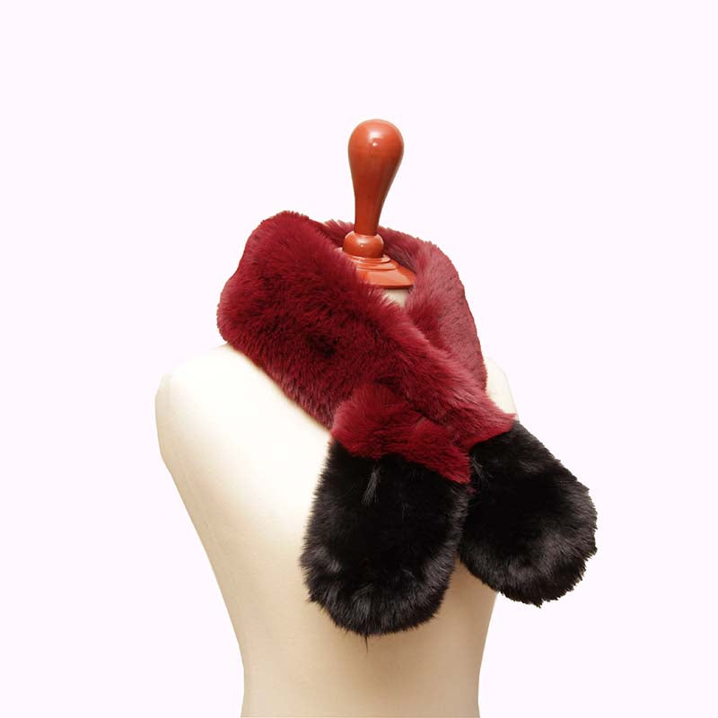 FURRY Maroon with Black